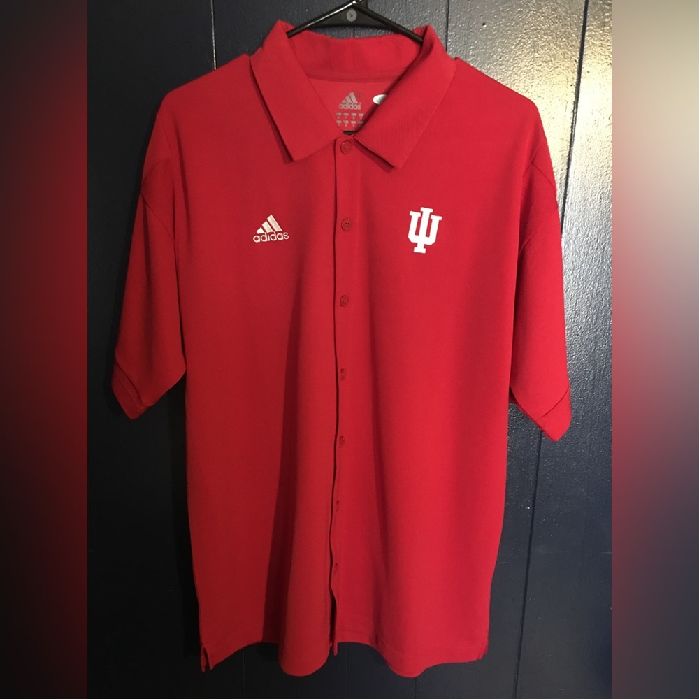 adidas Indiana University IU Bowling Shirt Size Medium